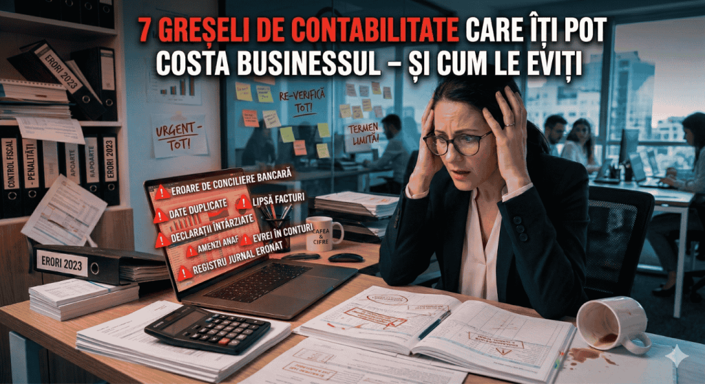 7 greșeli de contabilitate care îți pot costa businessul – și cum le eviți